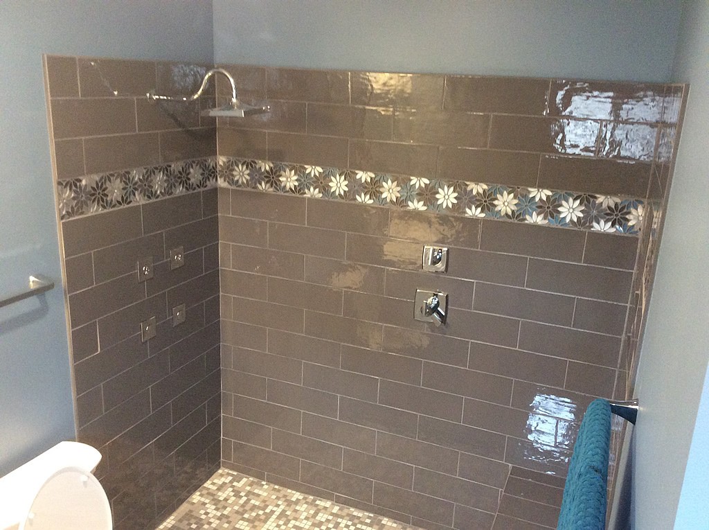 tile surround shower