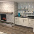 Custom Kitchenette & Brick Fireplace